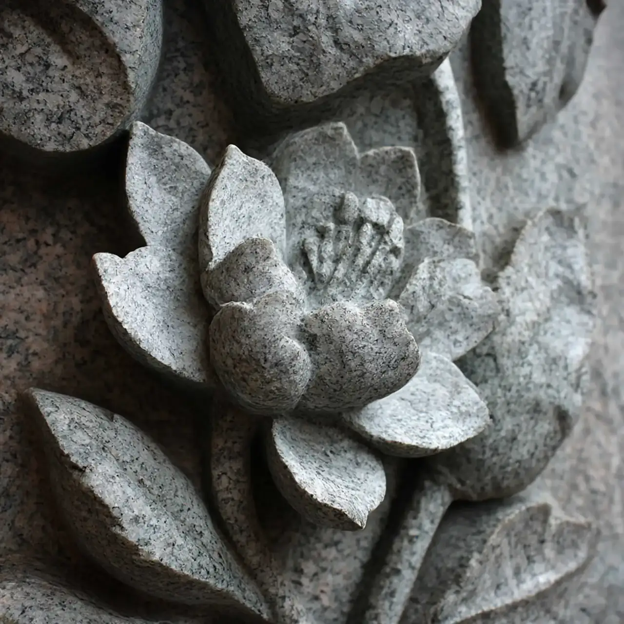 Custom granite headstone and monument crafted by Memory Stones