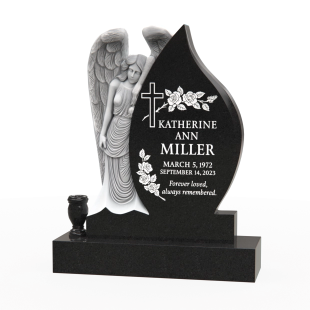 Premium custom-designed headstone by Remembrance Headstones