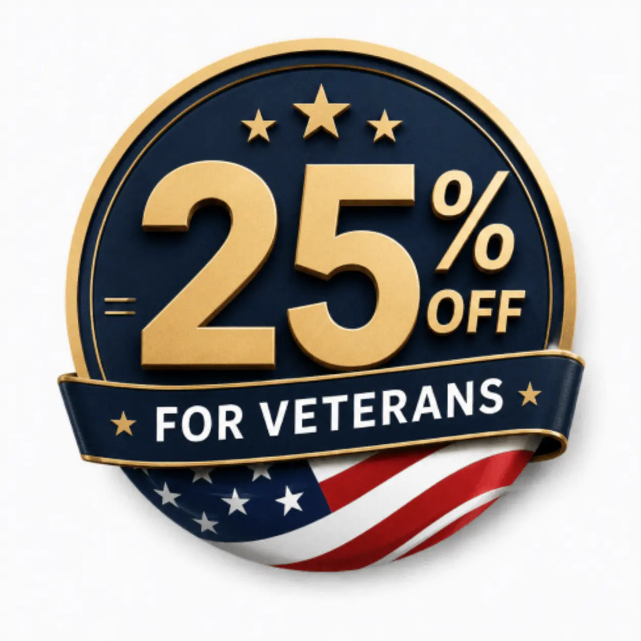 25% Off for Veterans